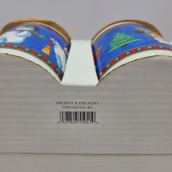 Vintage Majesticware Holiday Coffee Mug Snowman Christmas Frosty 12 oz Set 4 - Picture 5 of 6